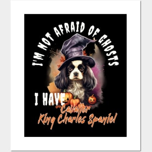 Spaniel Dog Ghost Guardian Vintage Halloween Funny Posters and Art